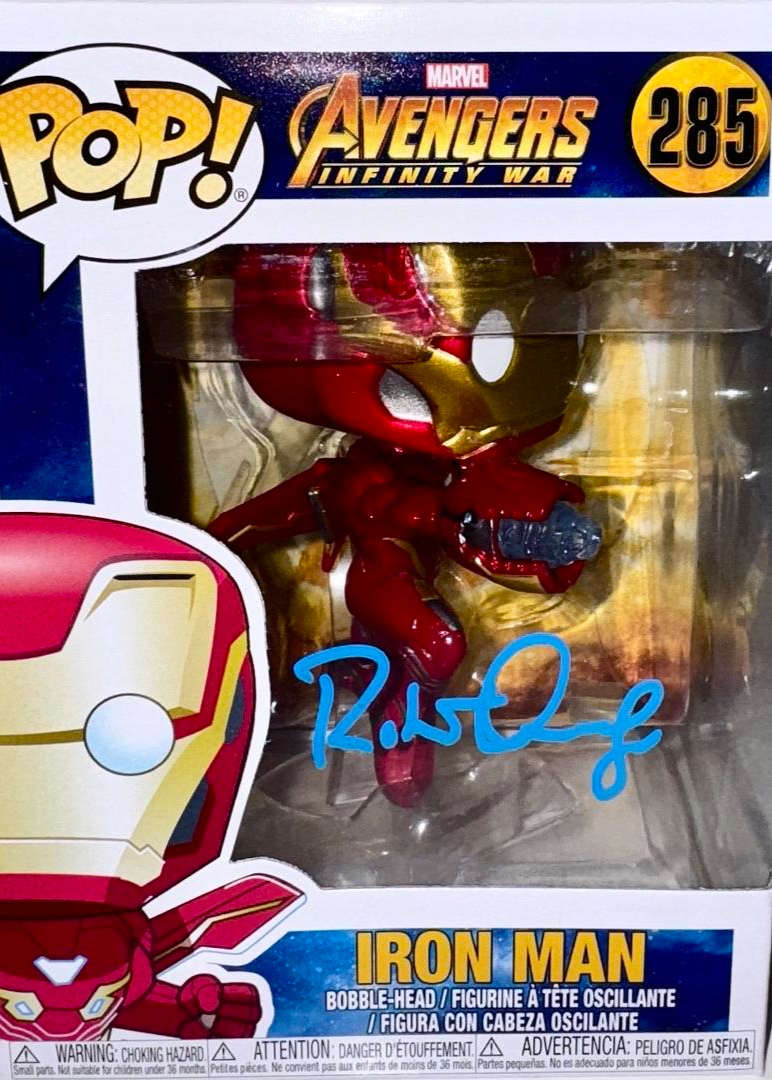 Robert Downey Jr. Signed Funko Pop #285 Iron Man (Avengers Infinity War) - SWAU